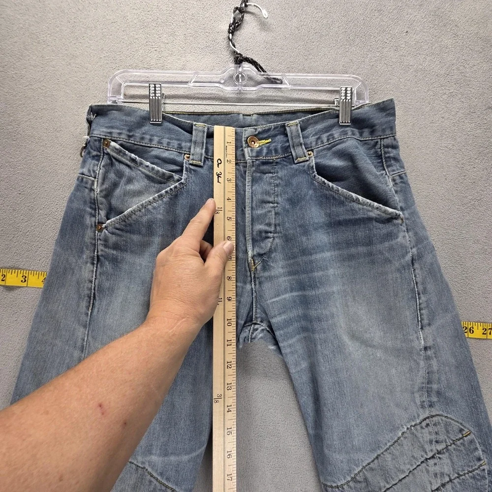 Vintage Levis Engineered Jeans Mens 31x34 Blue Twisted Flap Pocket Double Knee